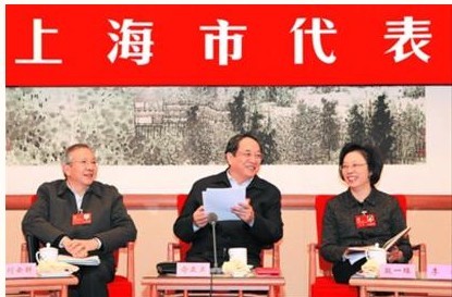 上海代表团认真讨论胡锦涛同志的报告